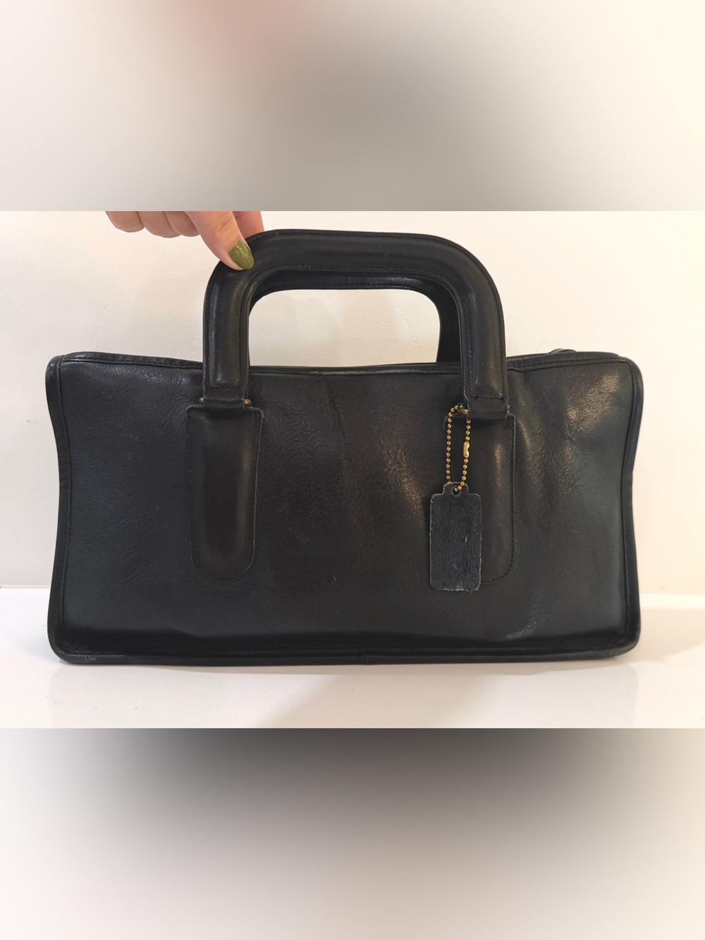 BONNIE CASHIN VINTAGE COACH #9425 - Navy slim satchel with original hangtag!